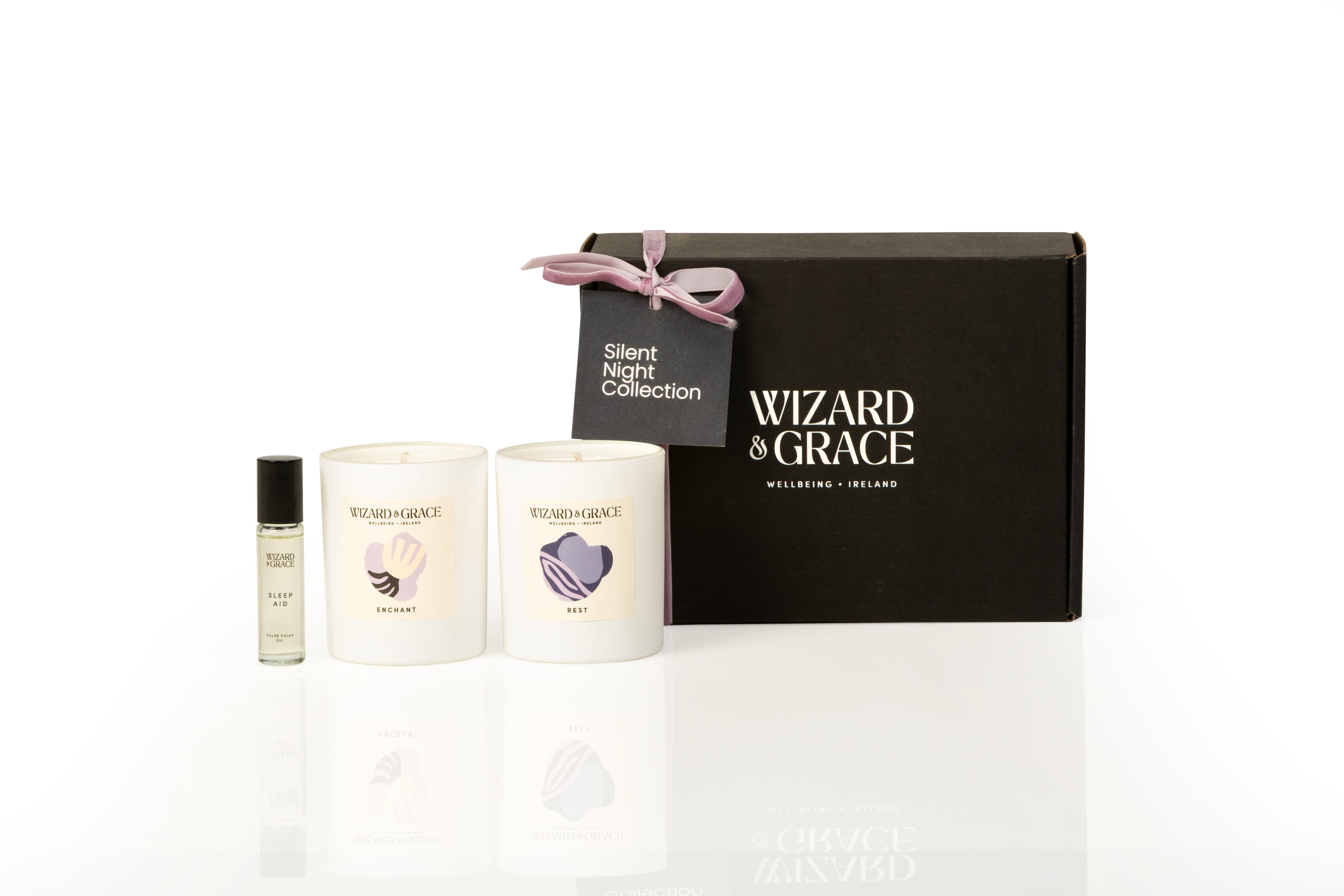 Wizard & Grace Silent Night Collection | Irish Aromatherapy Candle Gift Set |Ultimate Sleep Aid Gift Set - Wizard & Grace