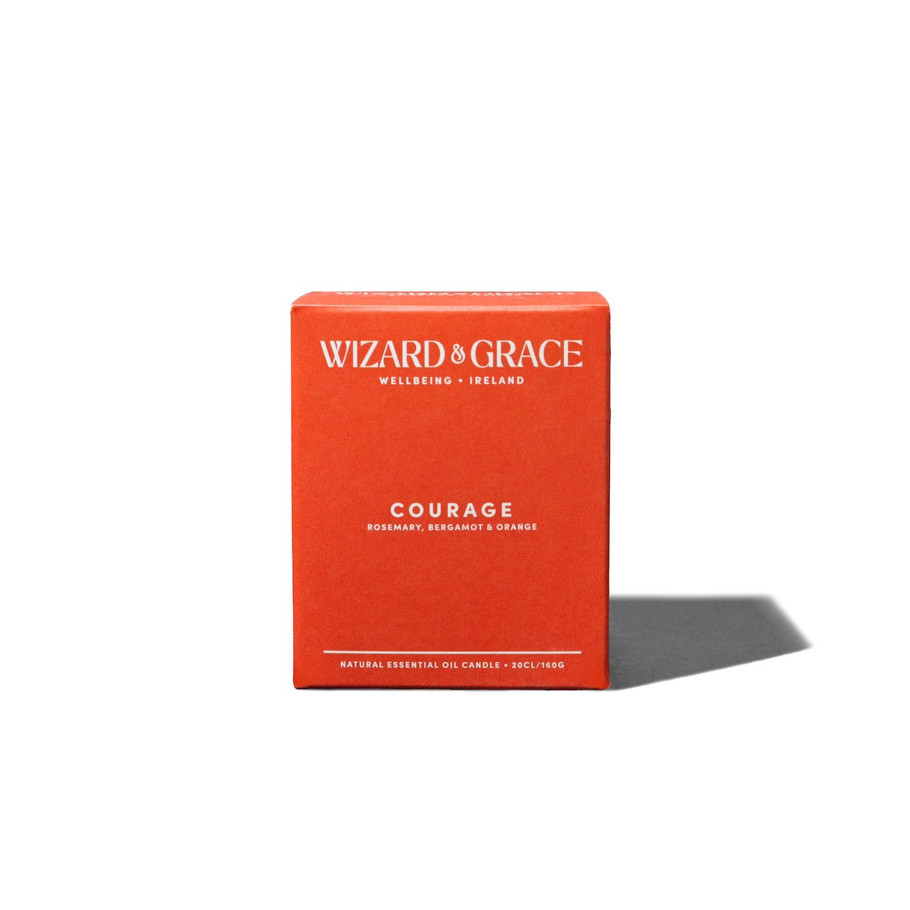 Courage Natural Essential Oil Candle by Wizard &amp; Grace, designed for wellbeing. Handcrafted in Ireland.