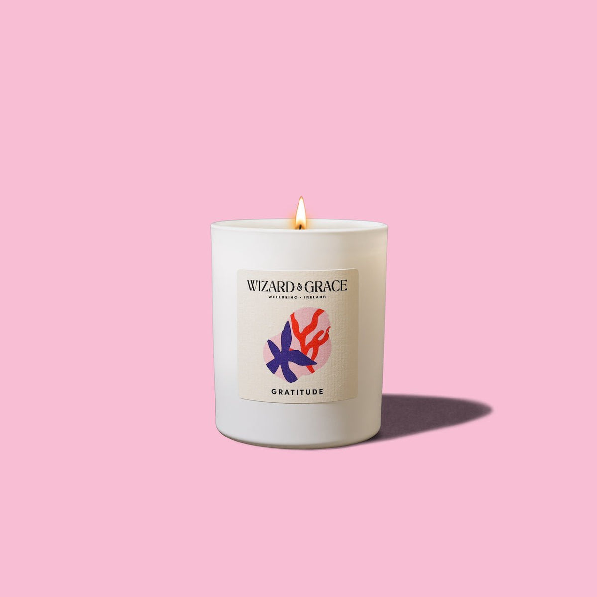 Gratitude Natural Essential Oil Candle by Wizard &amp; Grace with Thyme, Frankincense, Bergamot, and Lavender