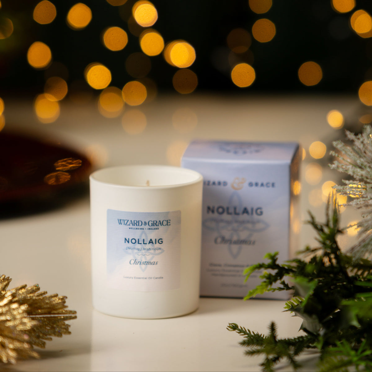 Nollaig Natural Essential Oil Candle - Wizard &amp; Grace