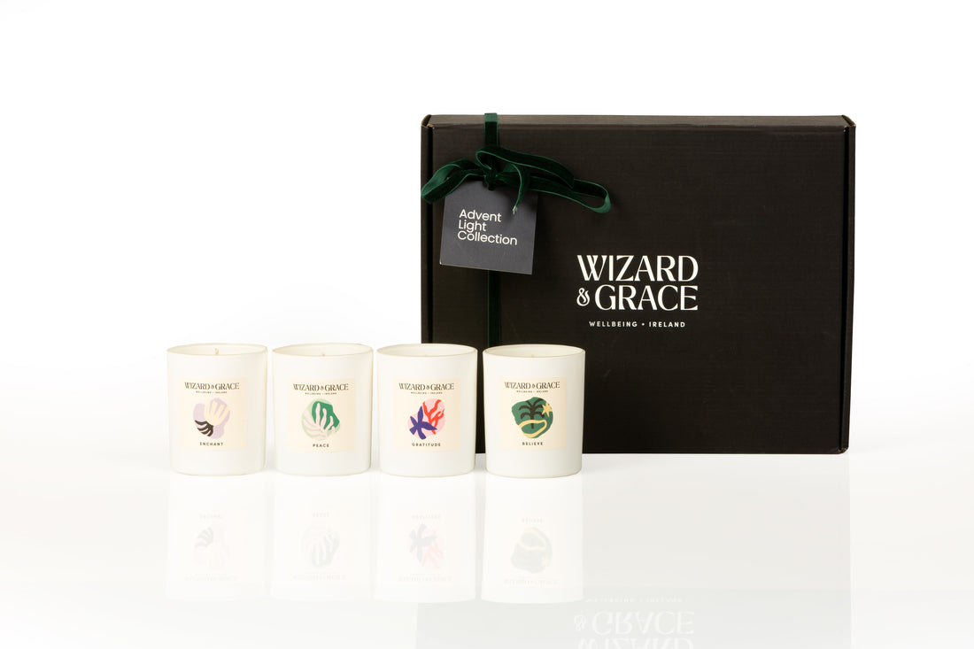 The Advent Collection - four - candle Essential Oil Candle Gift Set - Wizard & Grace