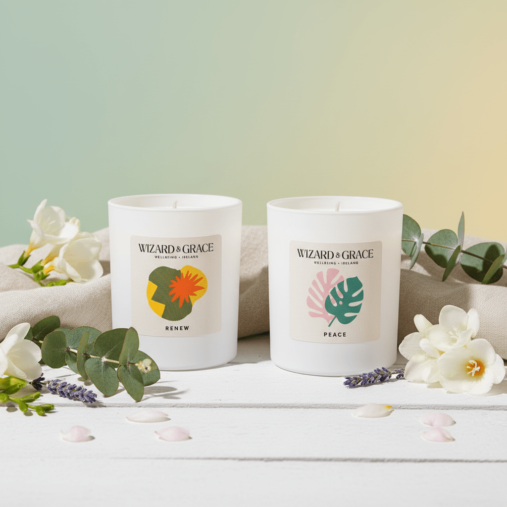 Wizard &amp; Grace Spring Renewal Collection - Two Candle Essential Oil Gift Set - Wizard &amp; Grace