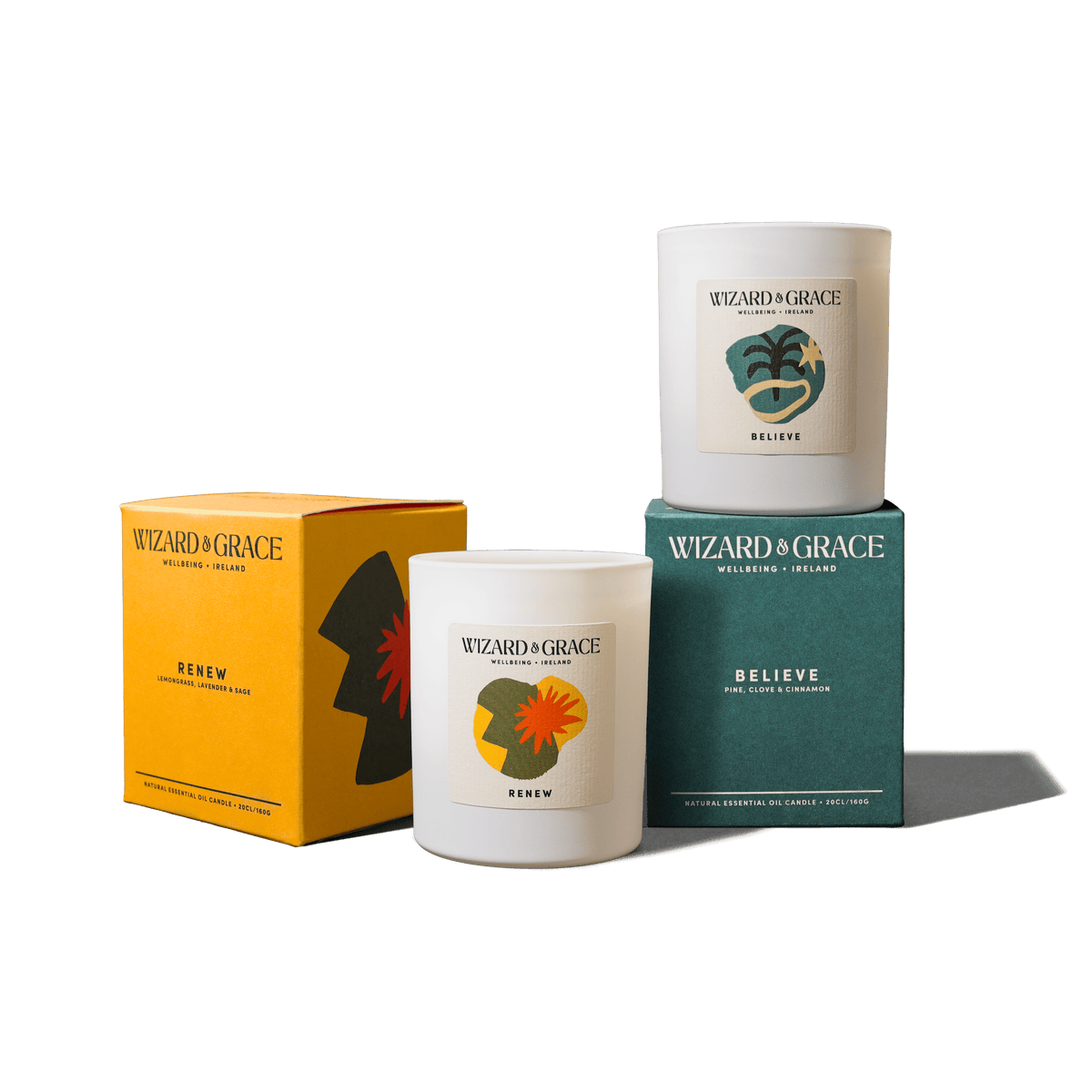Wizard &amp; Grace Two - candle Essential Oil Gift Set - Wizard &amp; Grace