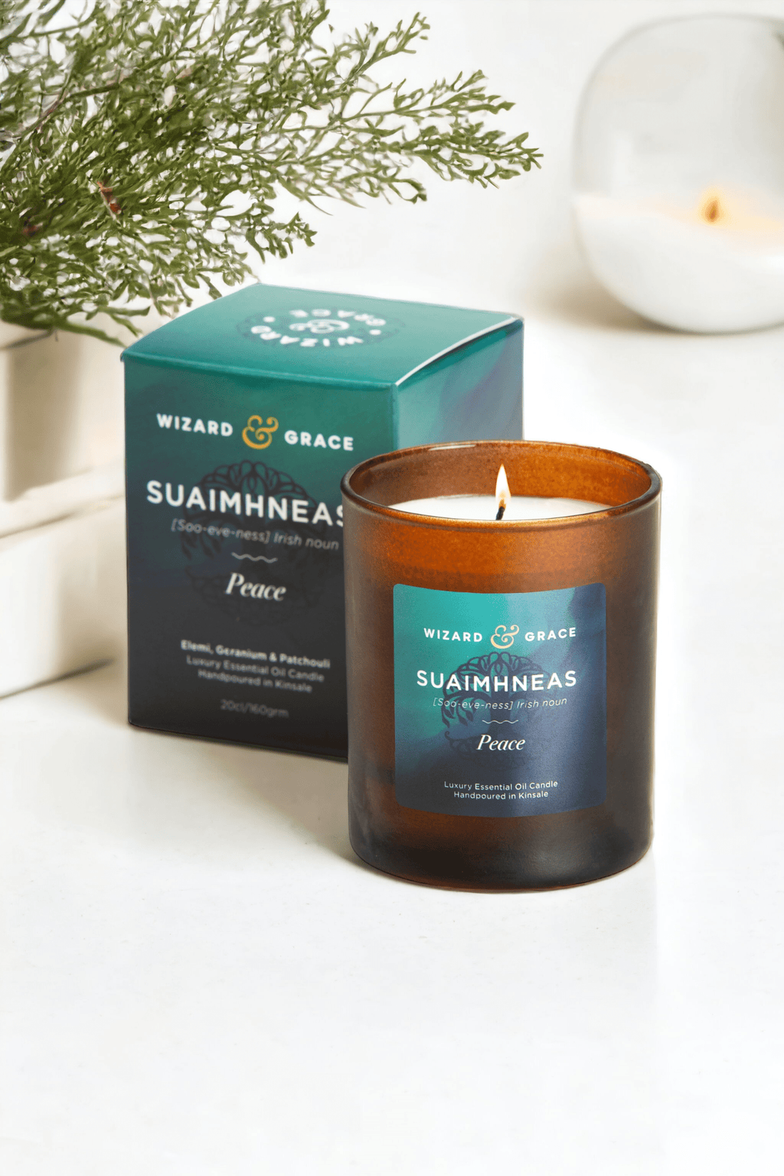 Suaimhneas Peace Essential Oil Candle - Wizard & Grace