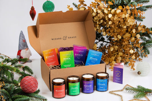 The full bundle - four-candle Essential Oil Candle Gift Set - Wizard & Grace