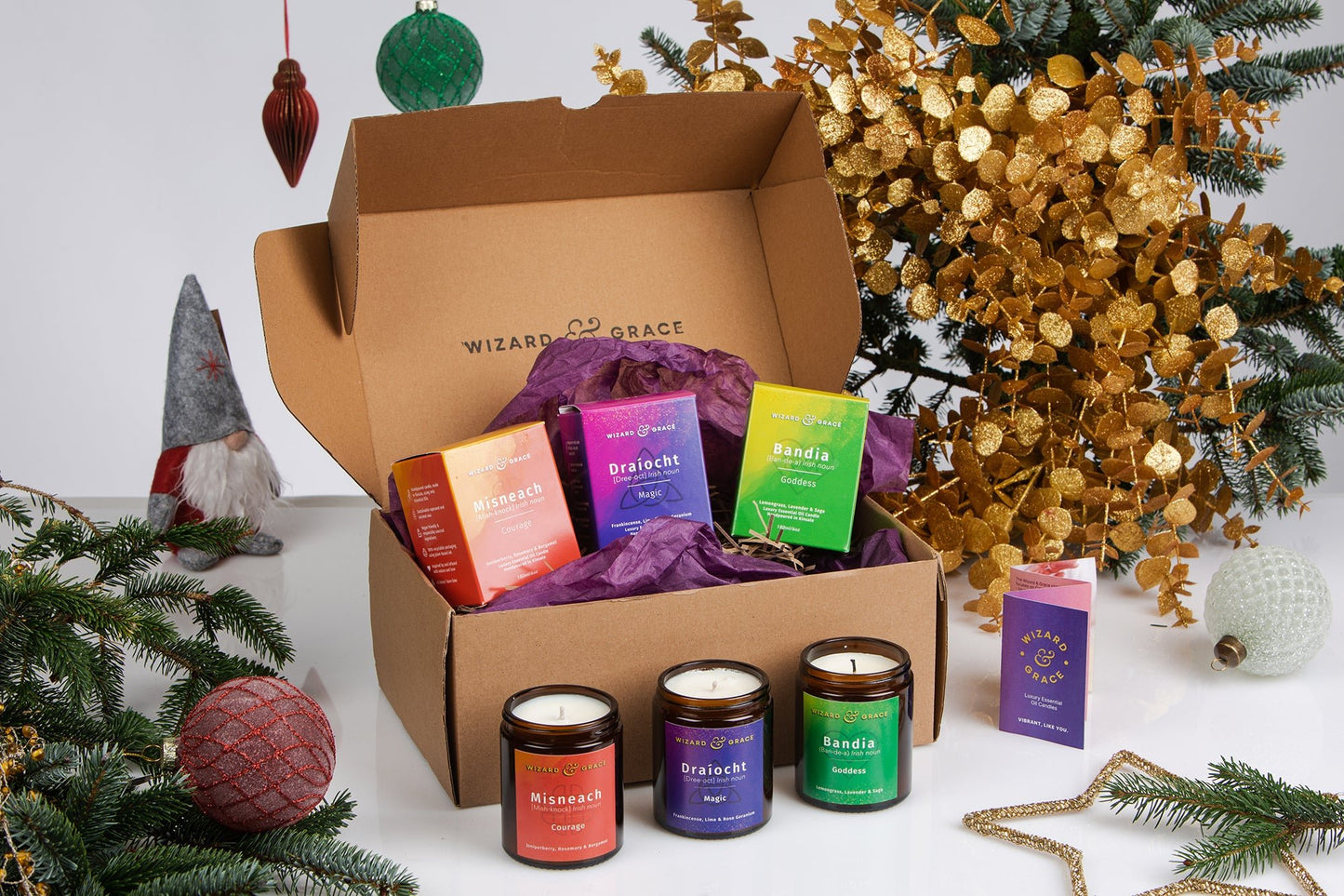 Three-candle Essential Oil Candle Gift Set - Wizard & Grace